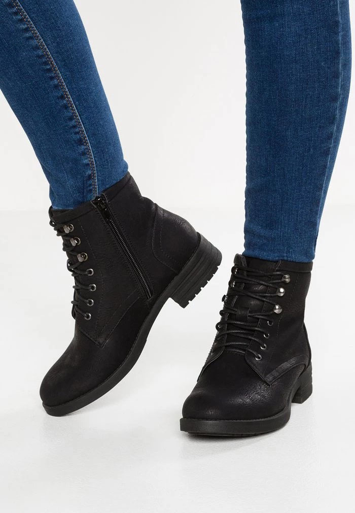 Bottines ANNA FIELD Anna Field Lace-up Ankle Boots Noir Femme | DIJ-4130339